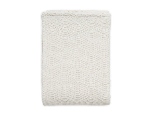 Jollein Wiegdeken 75x100cm River Knit - Cream White/Coral Fleece