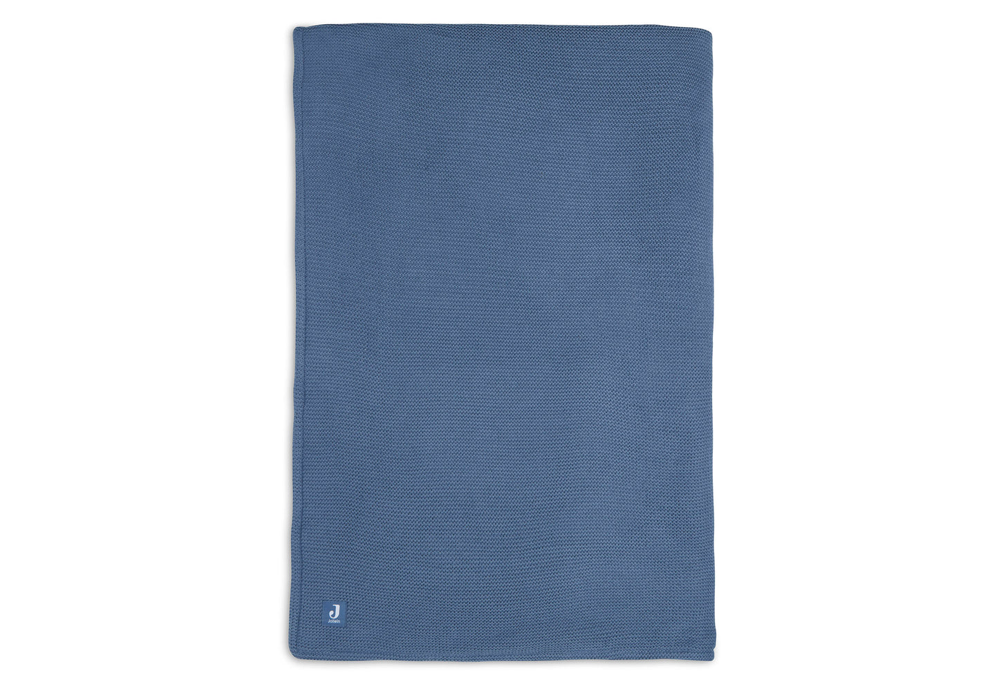 Jollein Deken Ledikant 100x150cm Basic Knit Jeans Blue/Fleece