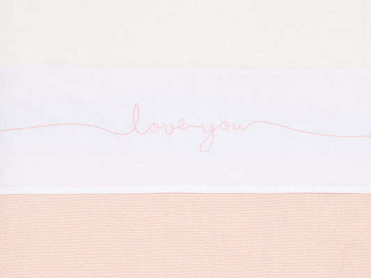 Jollein Bettlaken Wiege 75x100 cm - Love you - Vintage Pink