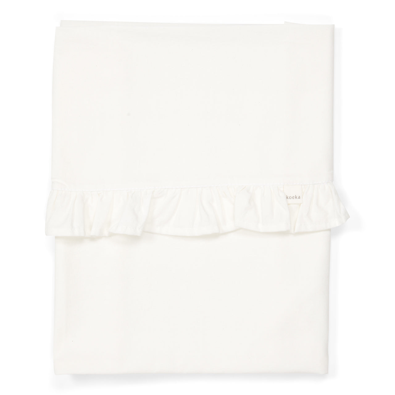 Kinderlaken Ruffle - warm white 110x140cm