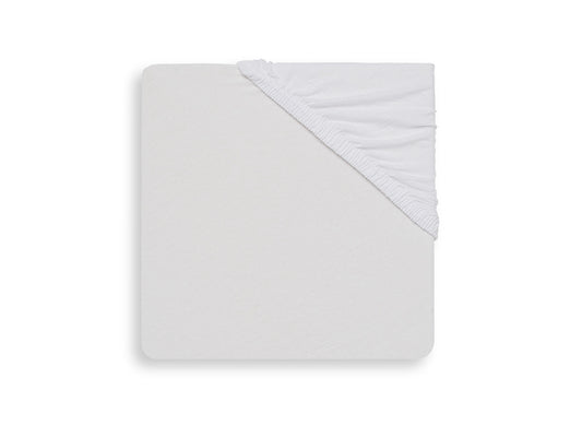Jollein Spannbettlaken Kinderbett Jersey 70x140/75 x 150 cm - Weiß