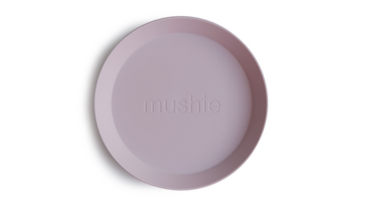 Mushie Teller rund 2 Stück - Soft Lilac
